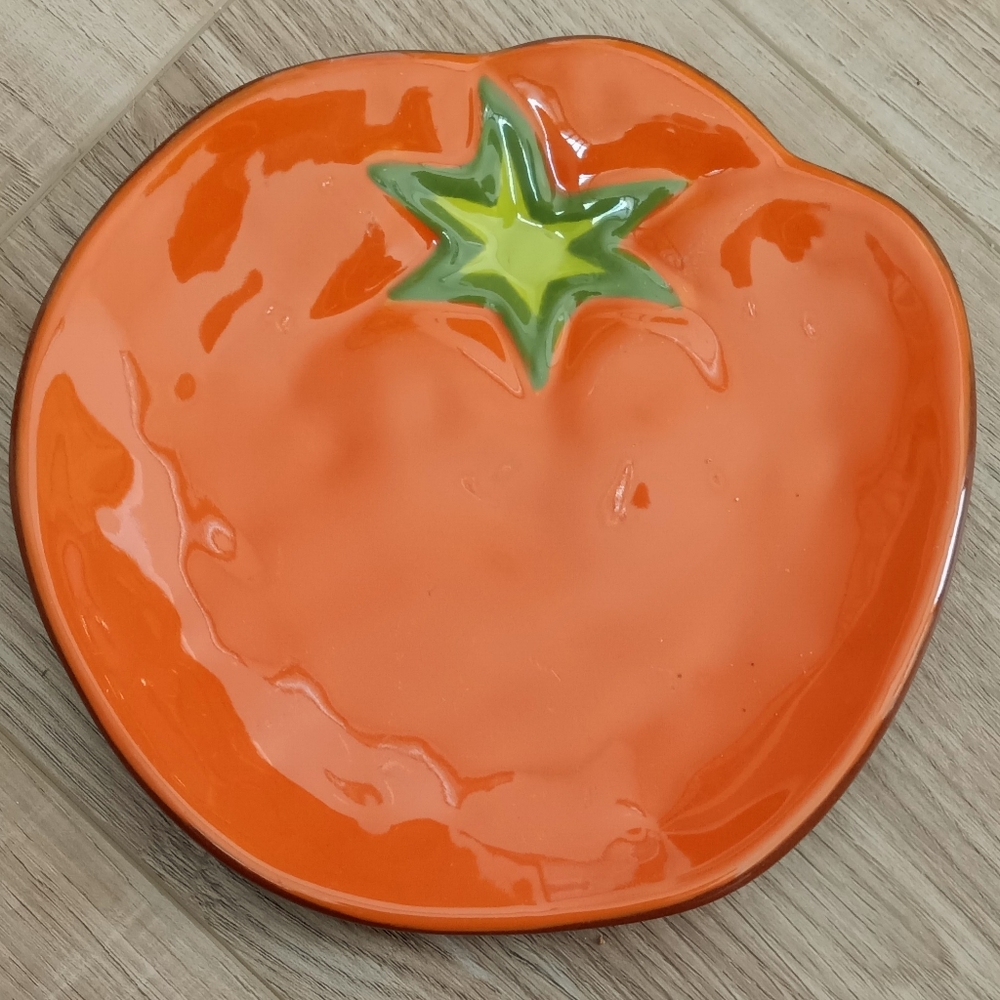 Tag ceramic pumpkin plate